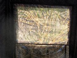 Matching camouflage, replaceable, shoot through screens.